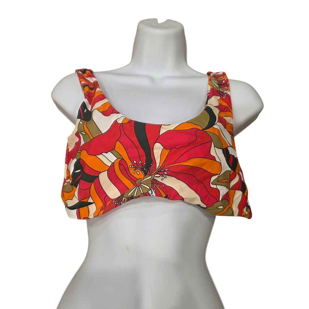 NWOT Devon Windsor Scarlett floral bikini top sz S